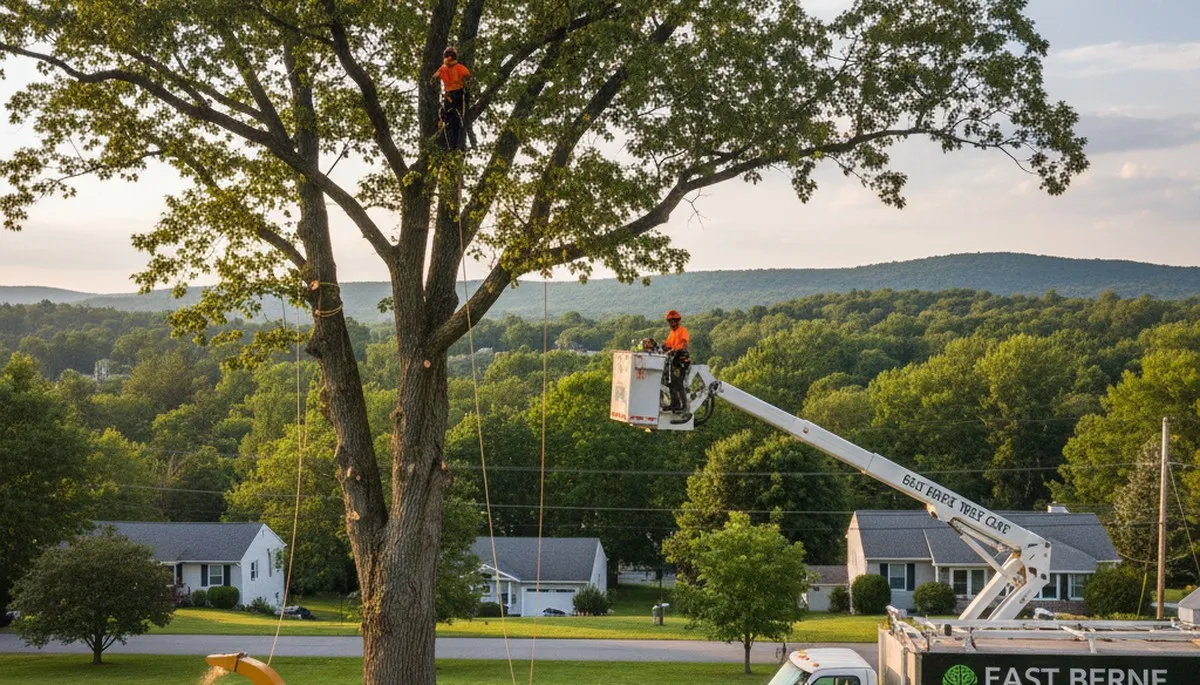 Professional tree removal service team working safely in Albany, NY