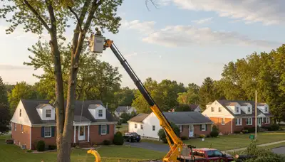 Professional tree removal service team working safely in Albany, NY