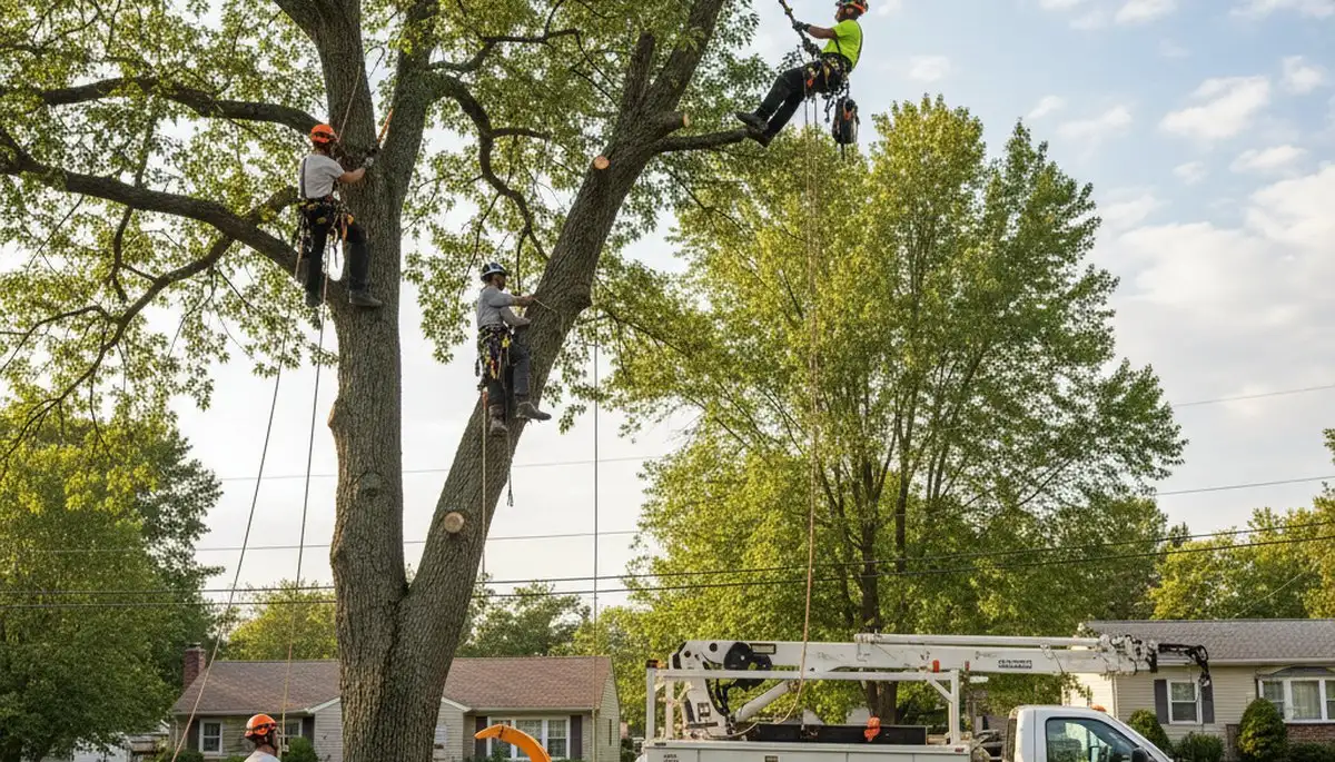 Professional tree removal service in Albany NY safely cutting and clearing trees