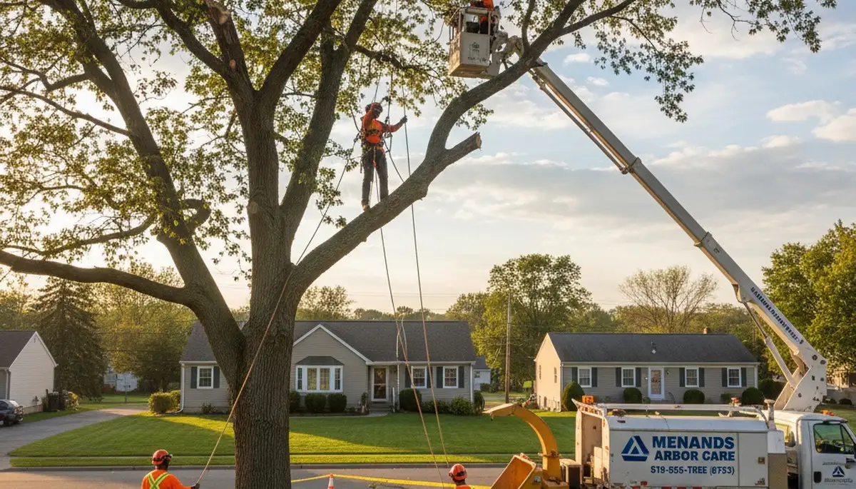 Professional tree removal service in Albany NY safely cutting and clearing trees