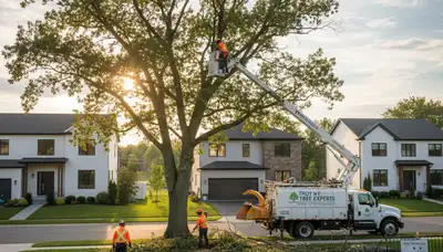 Professional tree removal service team working safely in Albany, NY